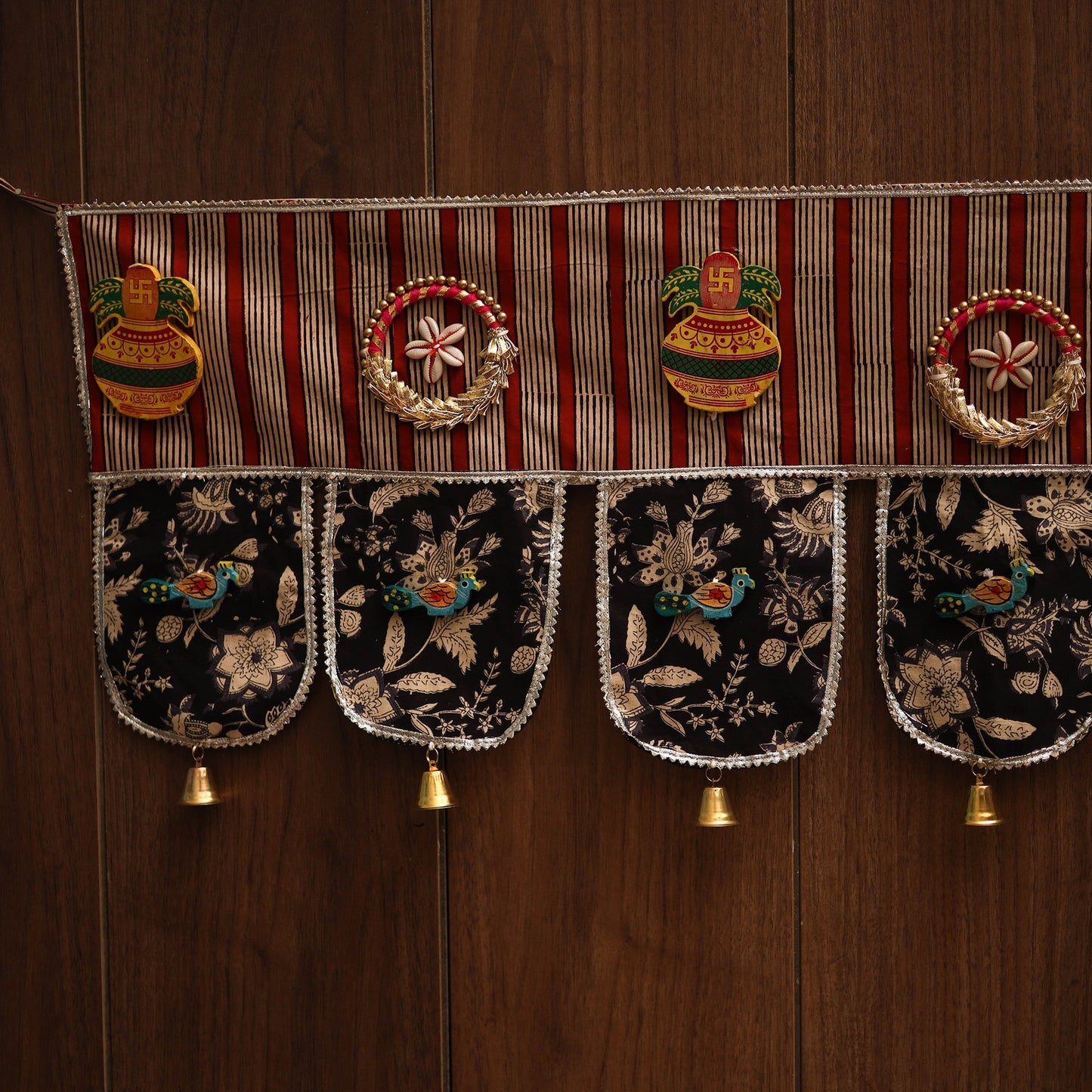 Handmade fabric toran for festive decor 82 - handcrafted