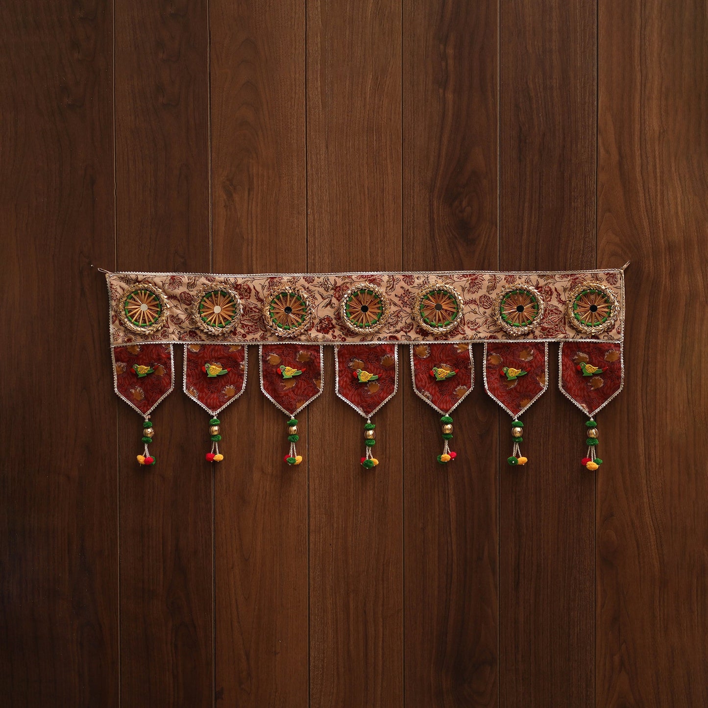 Handmade fabric toran for festive decor 83 - handcrafted