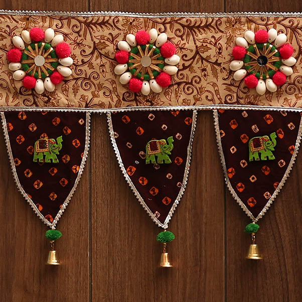 Handmade fabric toran for festive decor 85 - handcrafted