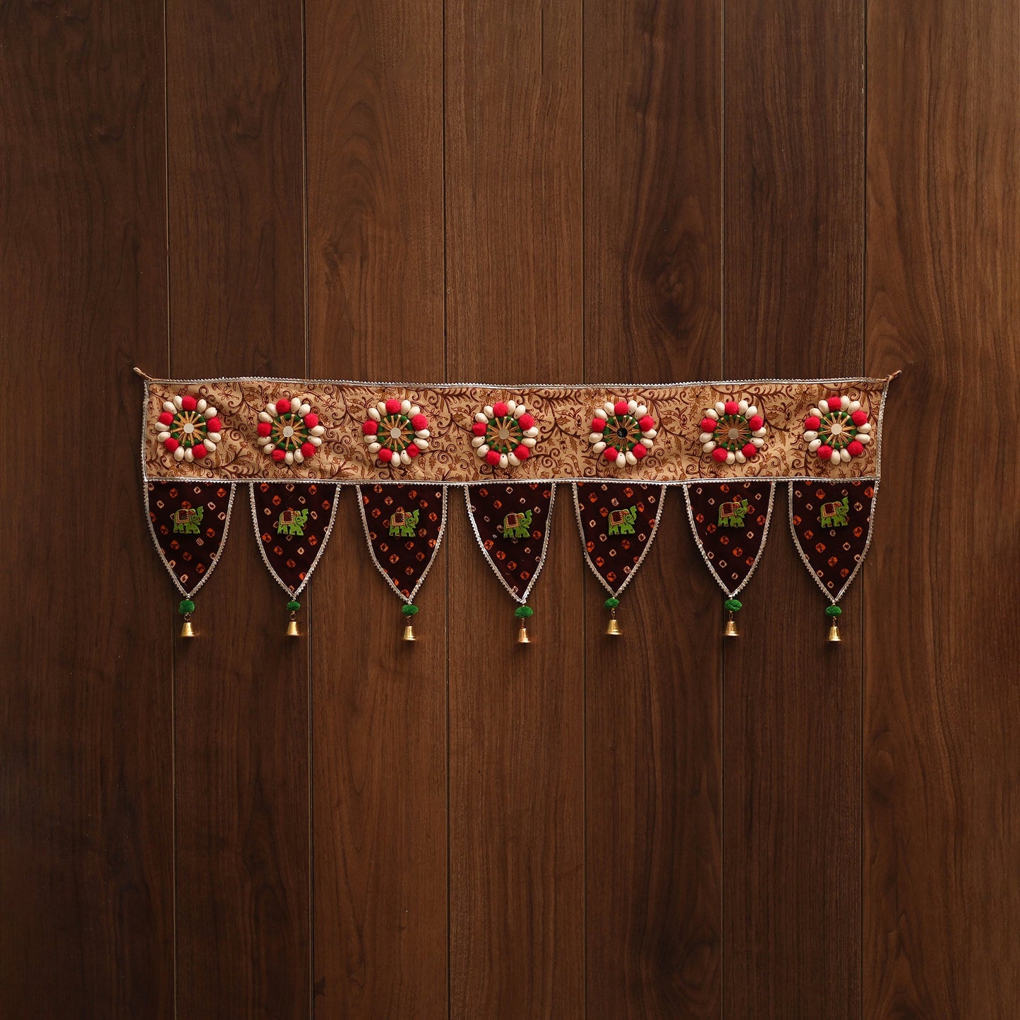 Handmade fabric toran for festive decor 85 - handcrafted