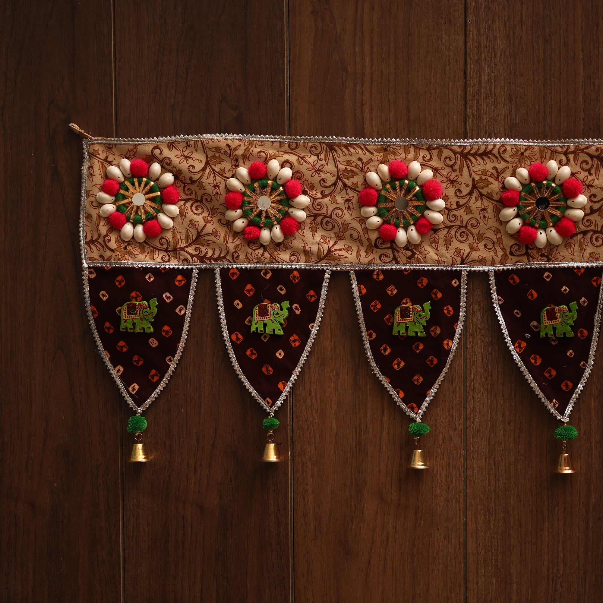 Handmade fabric toran for festive decor 85 - handcrafted