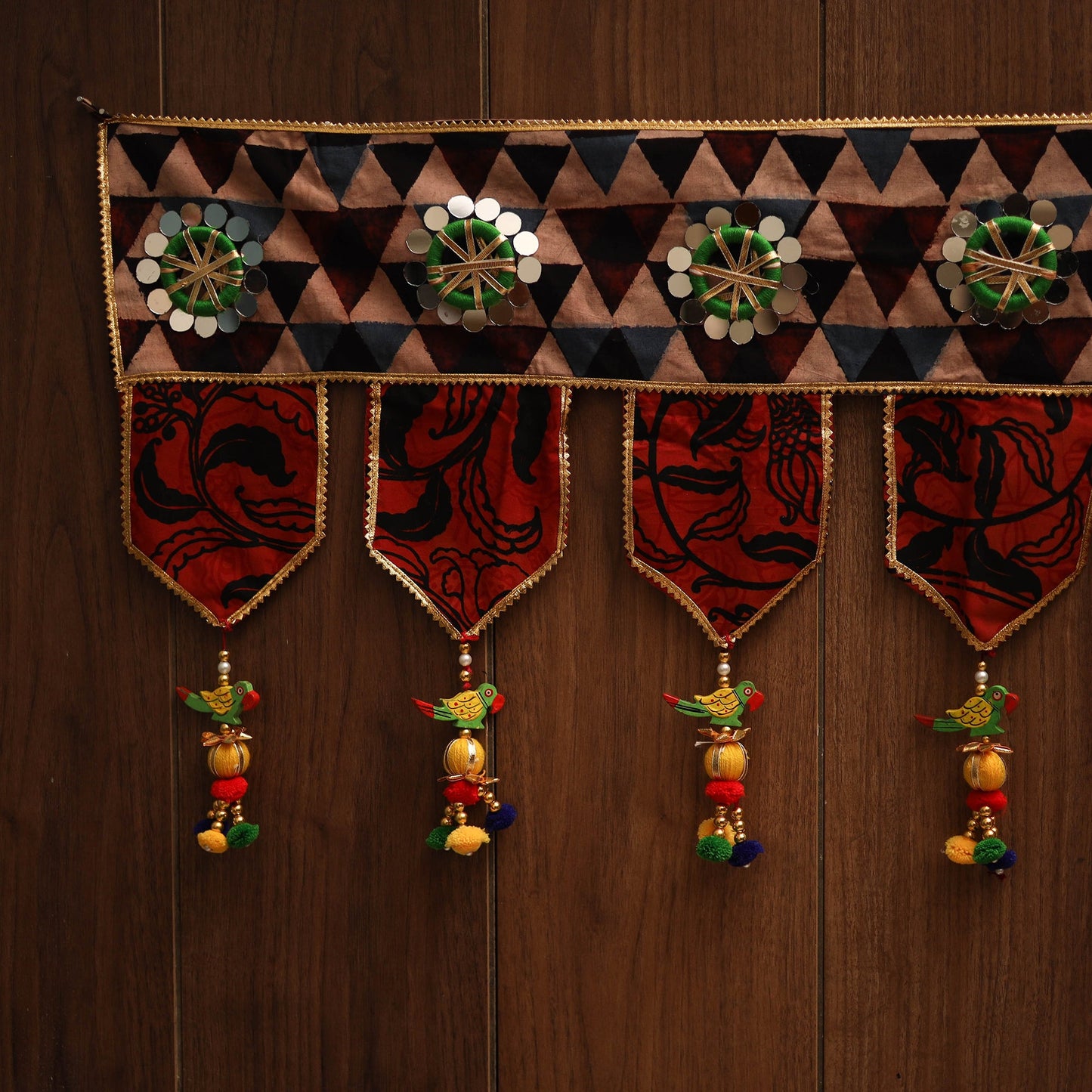 Handmade fabric toran for festive decor 86 - handcrafted