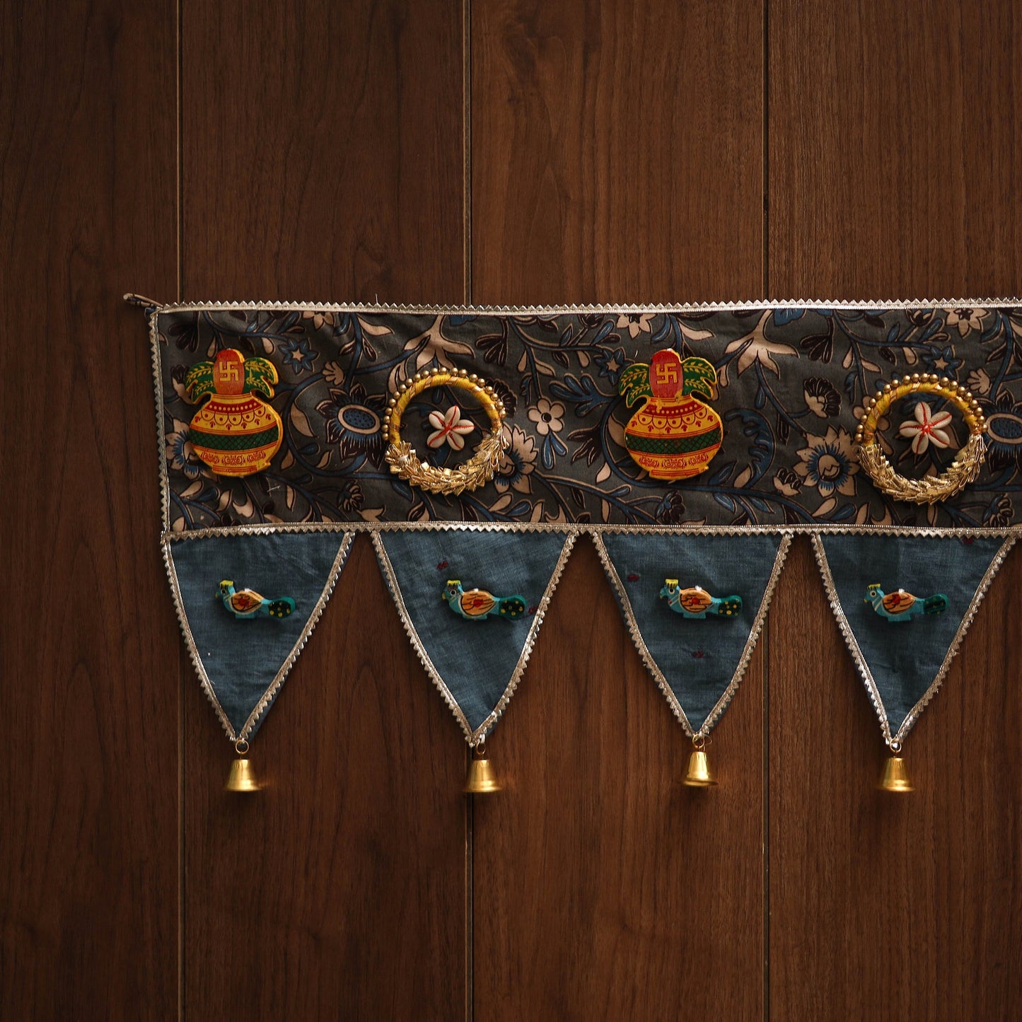 Handmade fabric toran for festive decor 87 - handcrafted