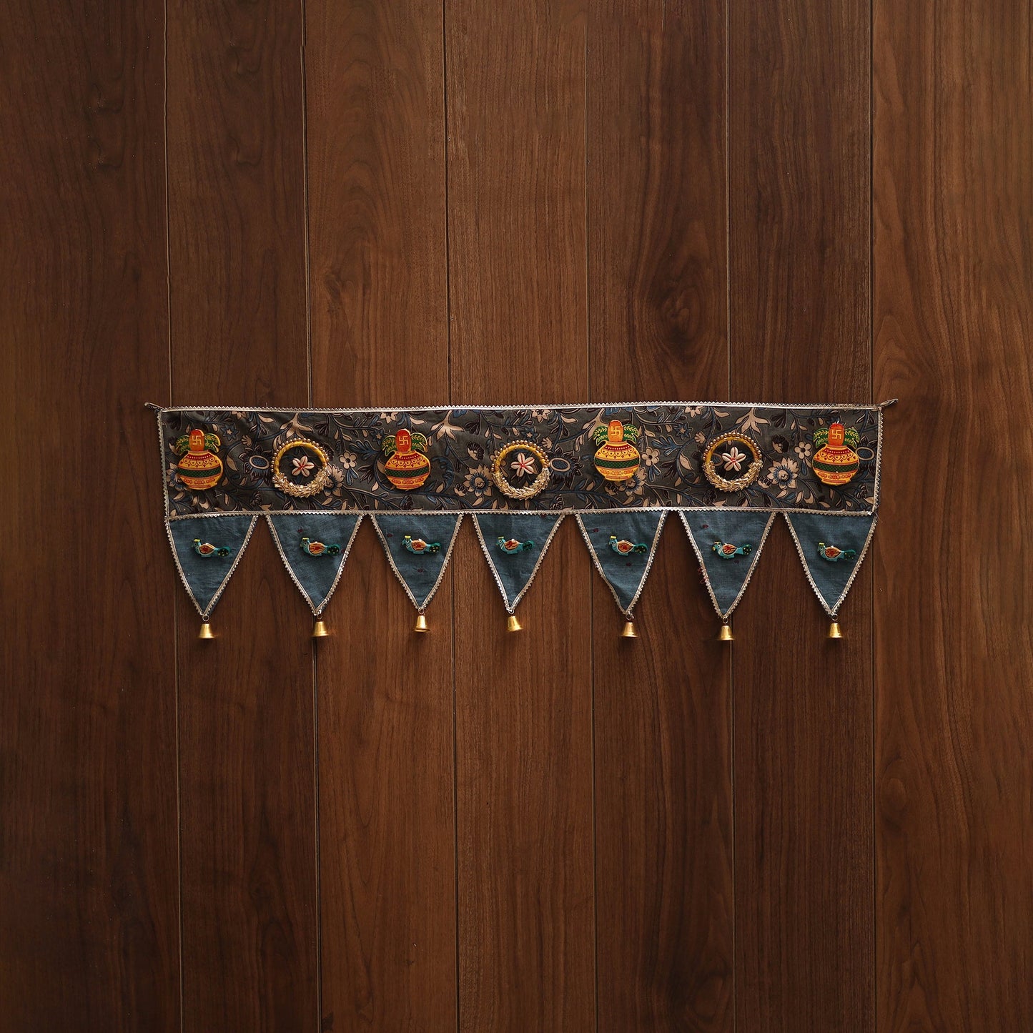 Handmade fabric toran for festive decor 87 - handcrafted