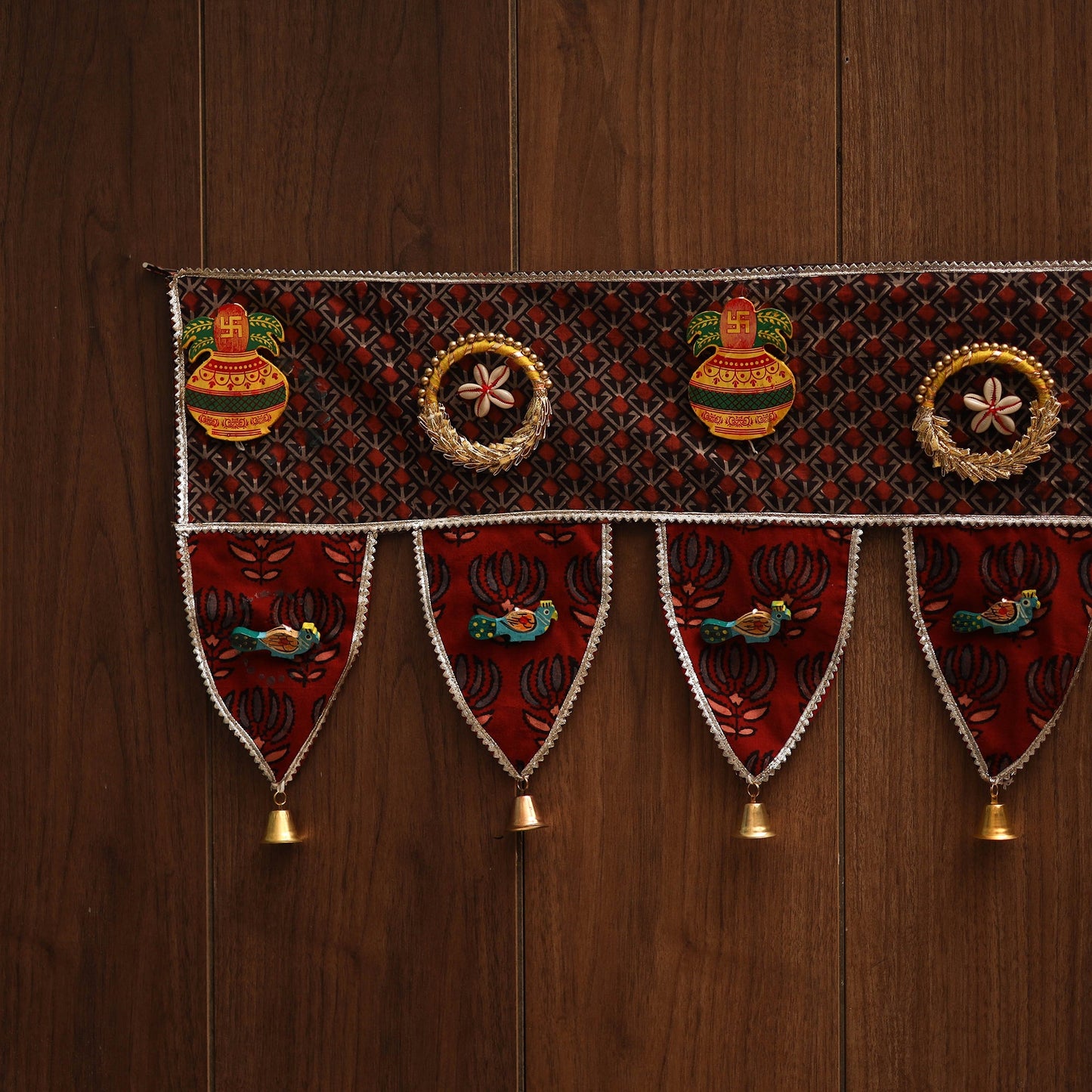 Handmade fabric toran for festive decor 89 - handcrafted