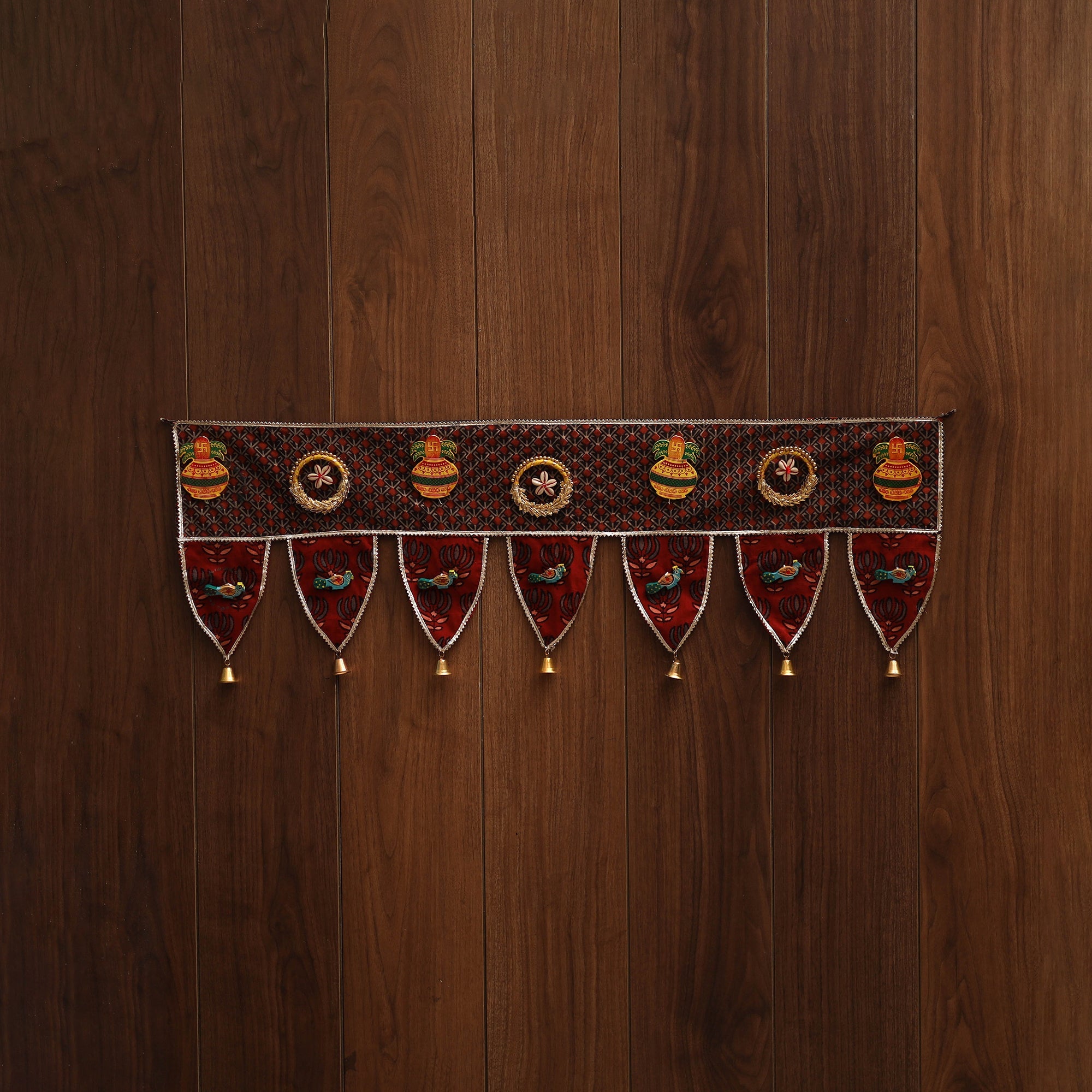 Handmade fabric toran for festive decor 89 - handcrafted