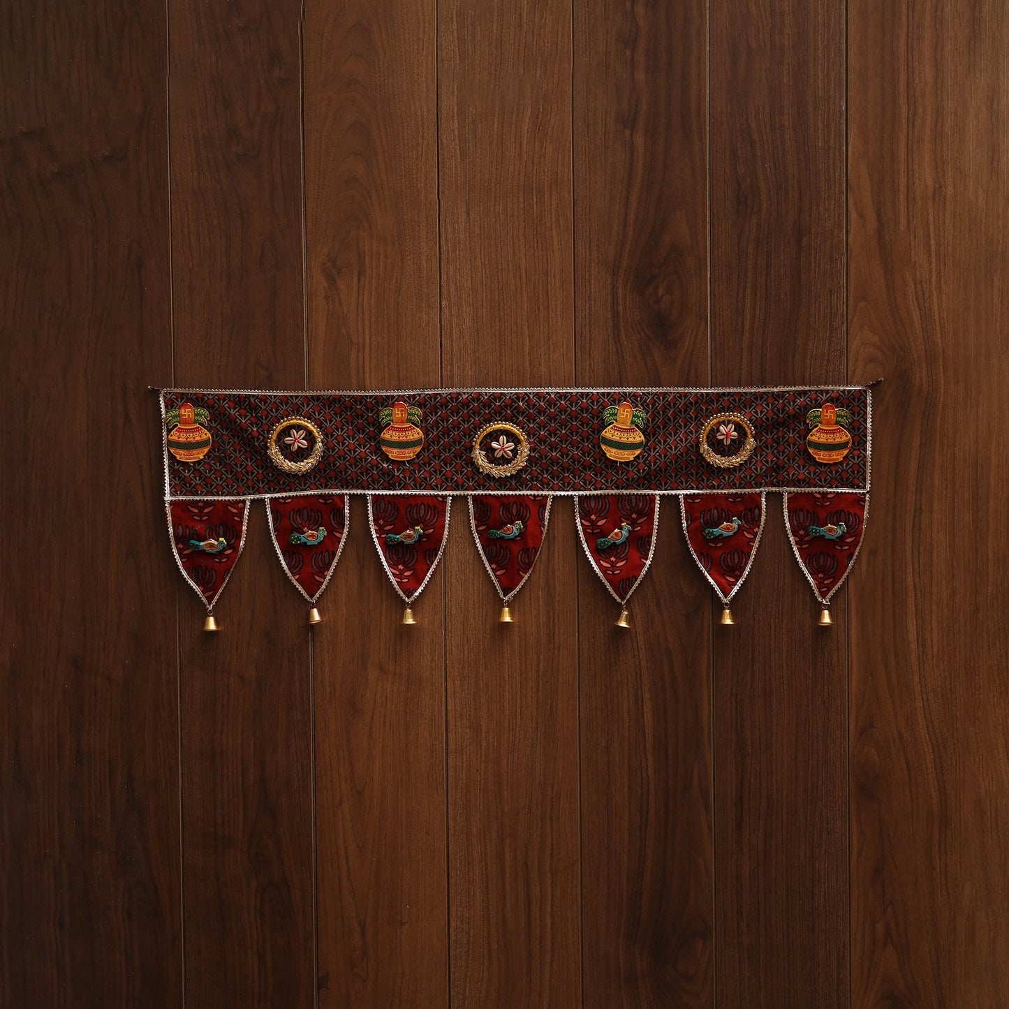 Handmade fabric toran for festive decor 89 - handcrafted