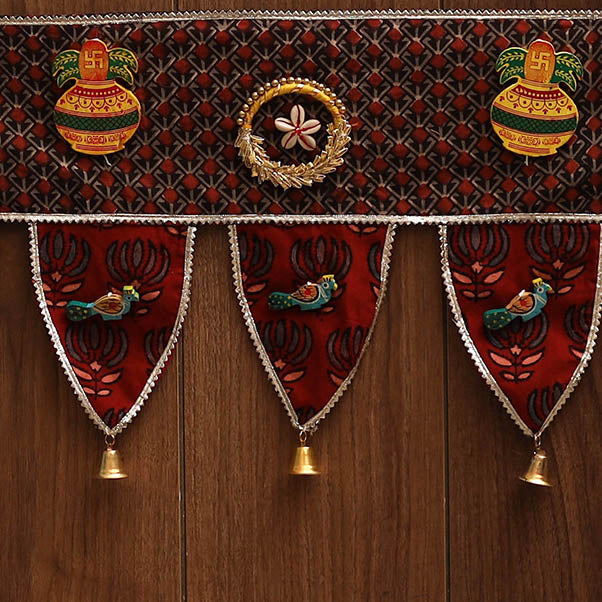 Handmade fabric toran for festive decor 89 - handcrafted