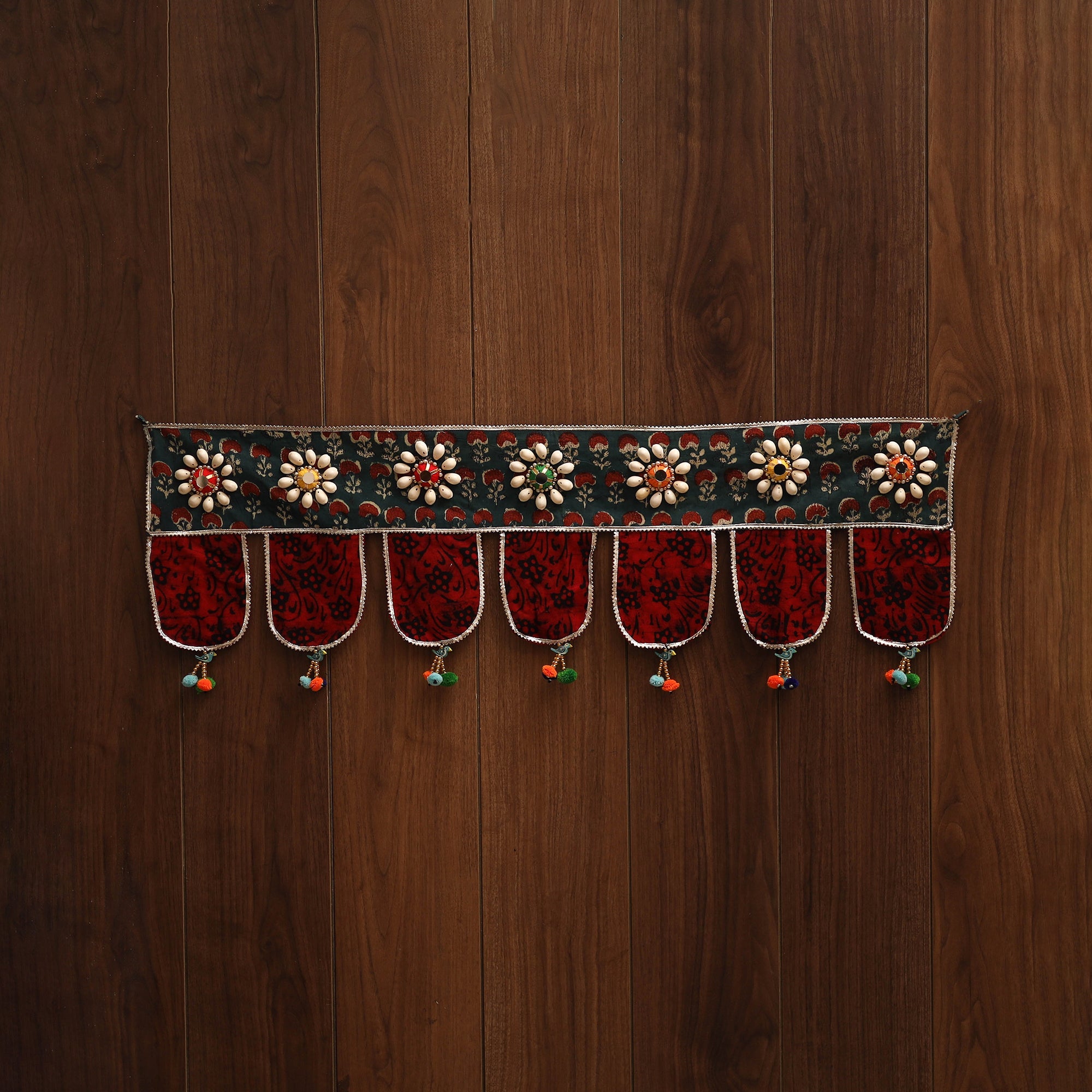 Handmade fabric toran for festive decor 91 - handcrafted