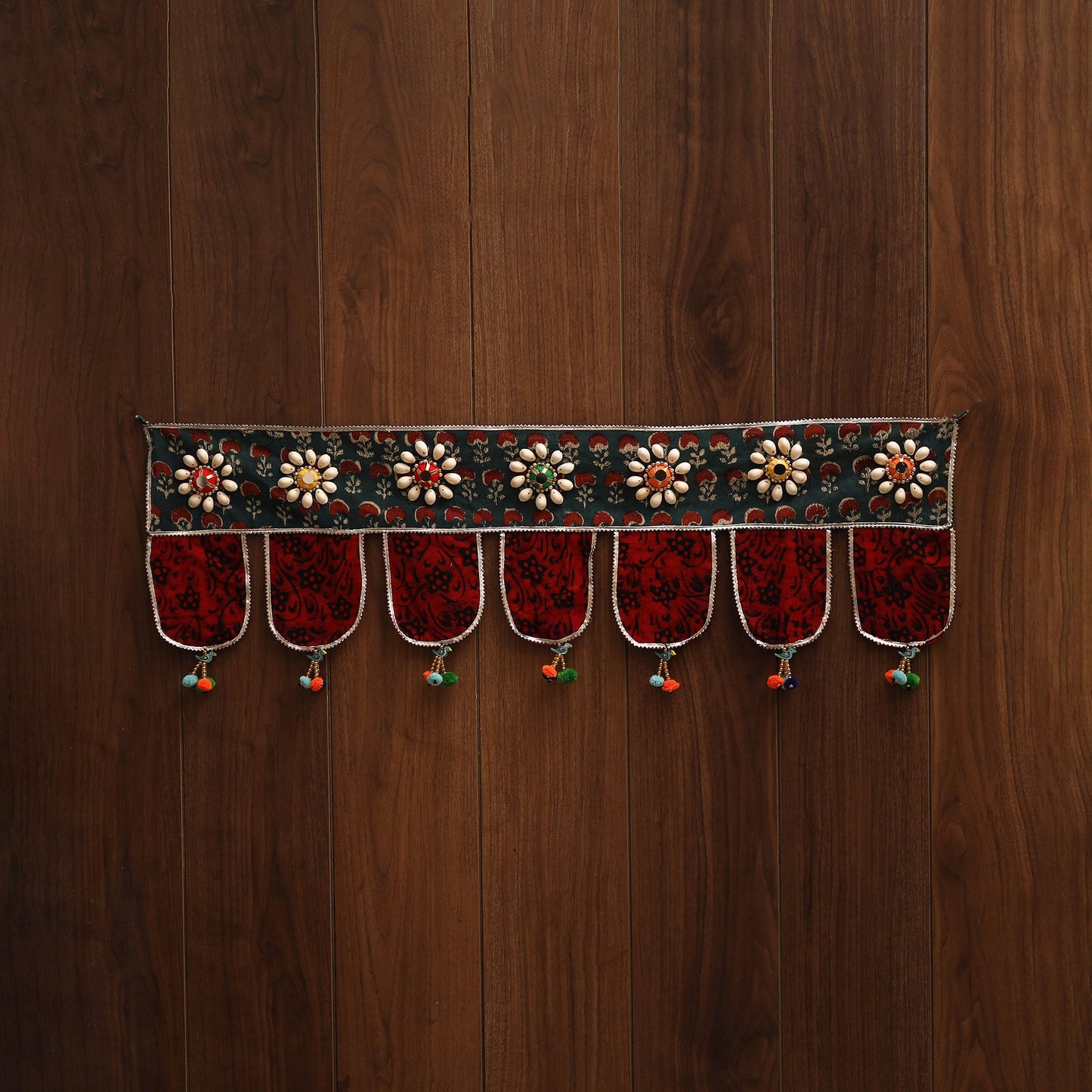 Handmade fabric toran for festive decor 91 - handcrafted