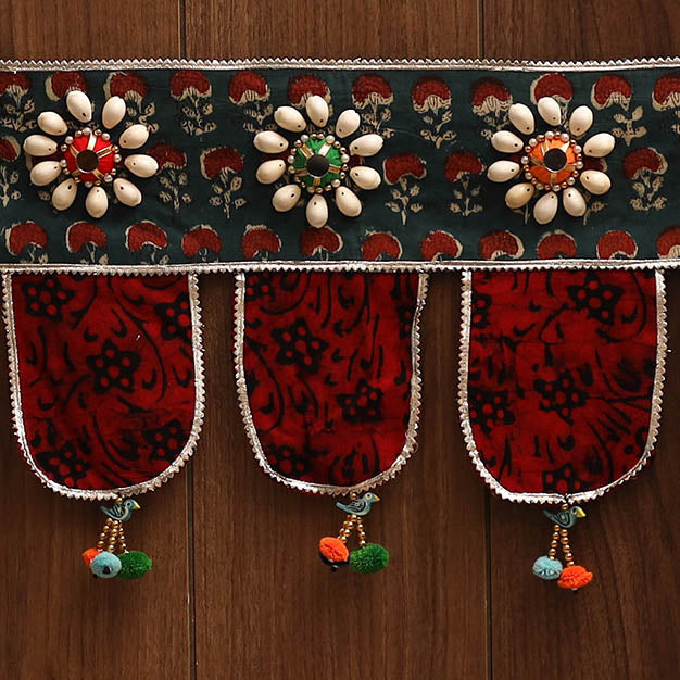 Handmade fabric toran for festive decor 91 - handcrafted