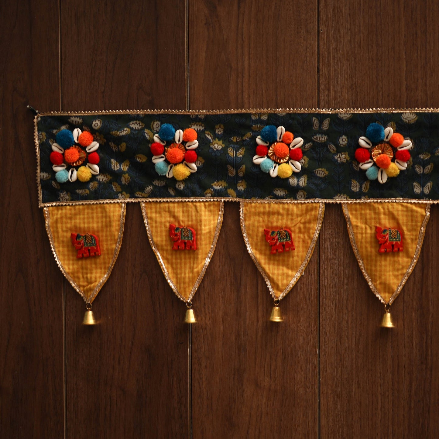 Handmade fabric toran for festive decor 92 - handcrafted