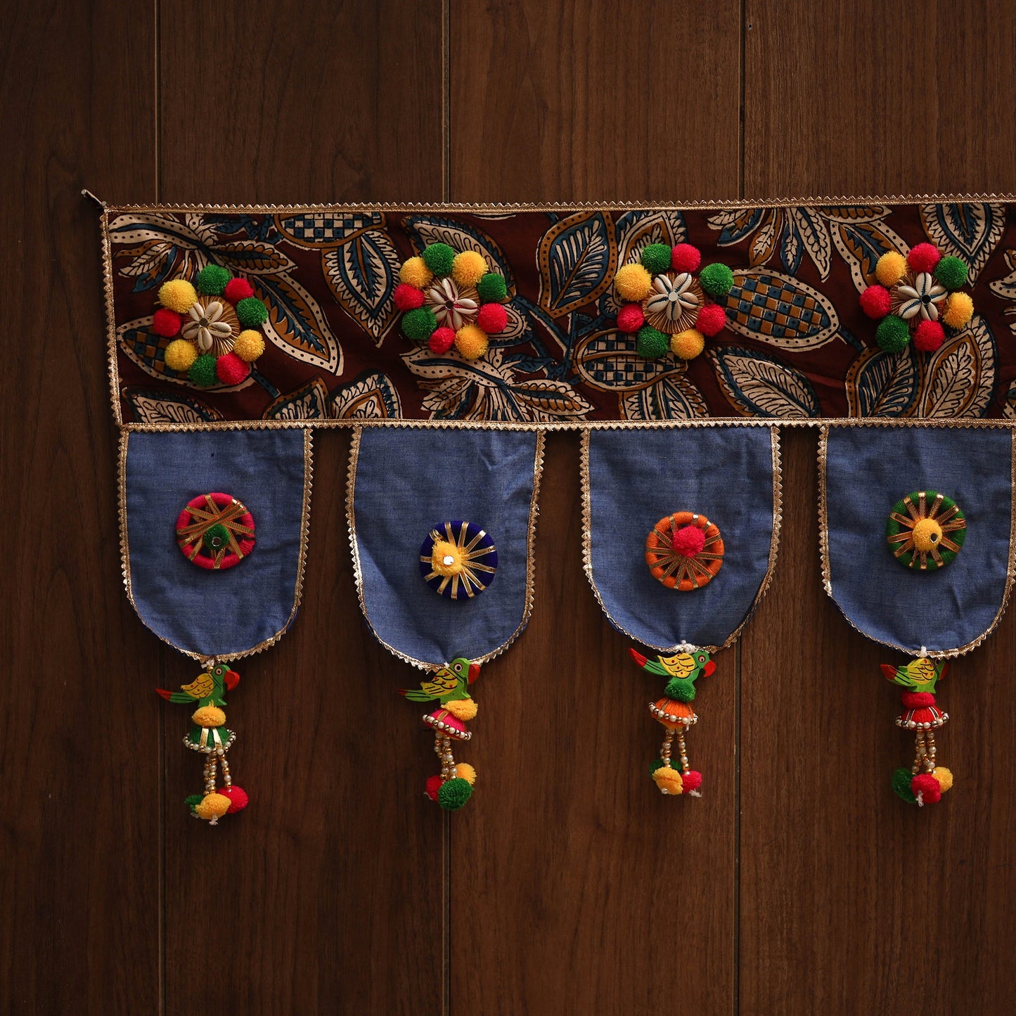 Handmade fabric toran for festive decor 93 - handcrafted