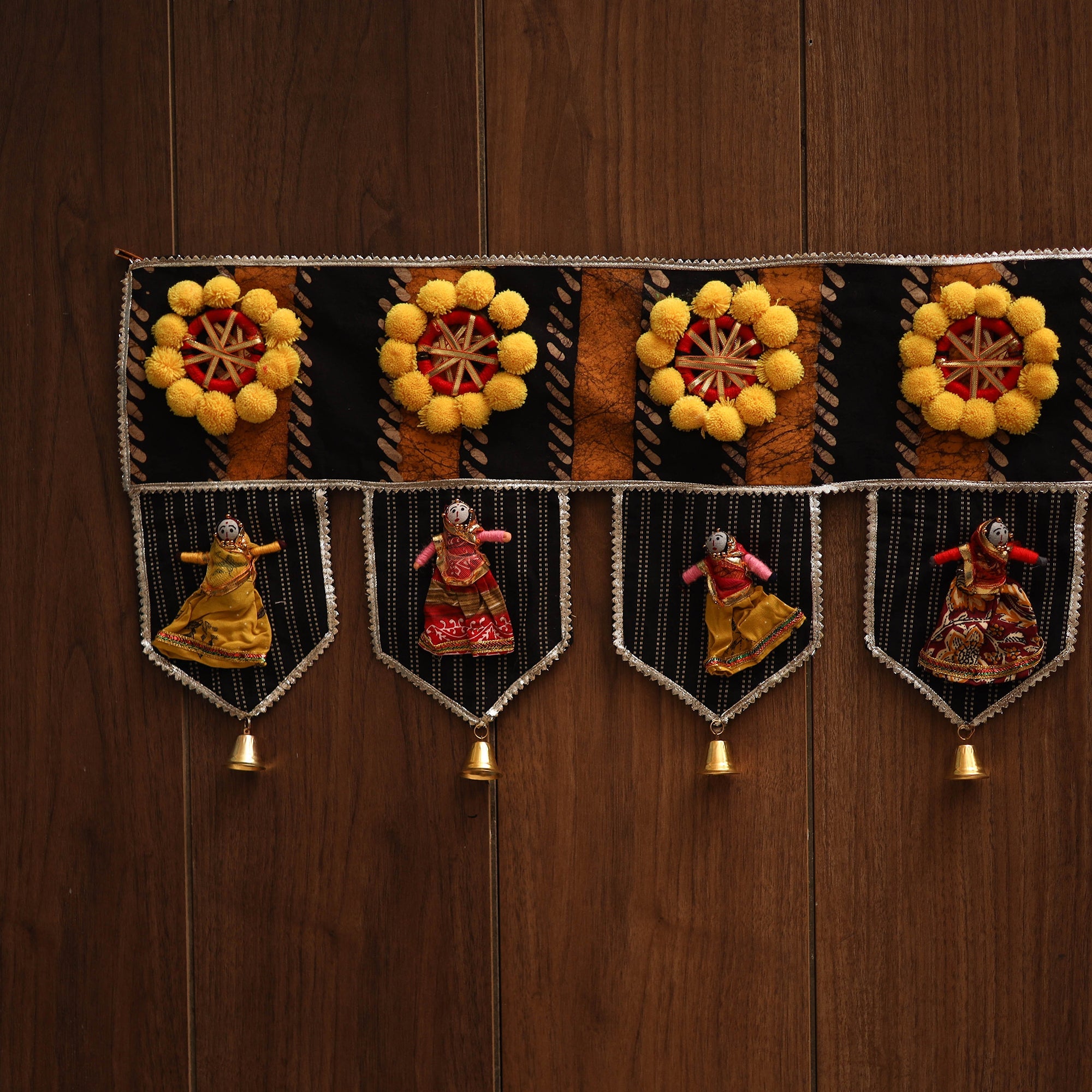 Handmade fabric toran for festive decor 95 - handcrafted