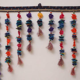 Handmade felt & bead work phulwari toran 02 - handcrafted