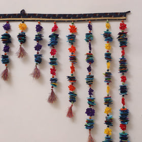 Handmade felt & bead work phulwari toran 02 - handcrafted