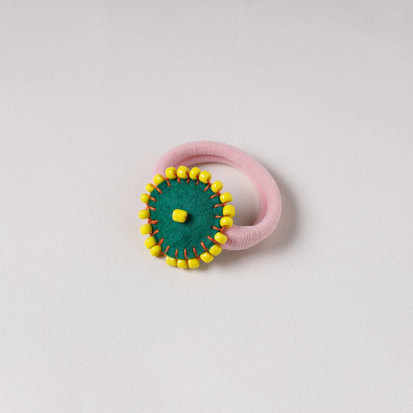  Handmade Felt & Beadwork Rubber Band 