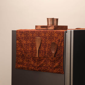 Handmade fridge top cover with multiple pockets 01