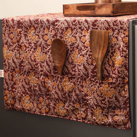 Handmade fridge top cover with multiple pockets 01