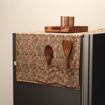 Handmade fridge top cover with multiple pockets 02
