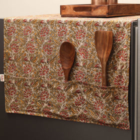 Handmade fridge top cover with multiple pockets 02