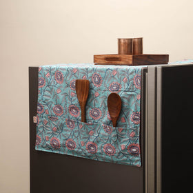 Handmade fridge top cover with multiple pockets 02