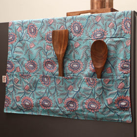 Handmade fridge top cover with multiple pockets 02