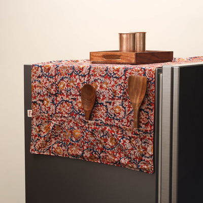 Handmade fridge top cover with multiple pockets 03