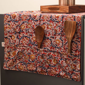 Handmade fridge top cover with multiple pockets 03