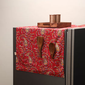Handmade fridge top cover with multiple pockets 04