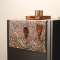 Handmade fridge top cover with multiple pockets