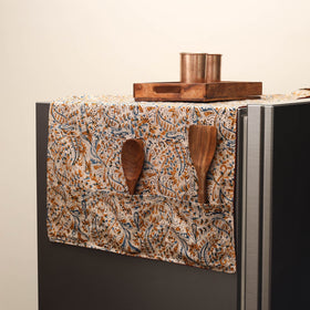 Handmade fridge top cover with multiple pockets