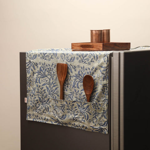 Handmade fridge top cover with multiple pockets 05