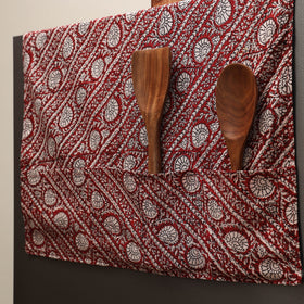 Handmade fridge top cover with multiple pockets 06