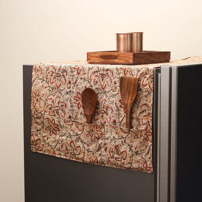 Handmade fridge top cover with multiple pockets 06