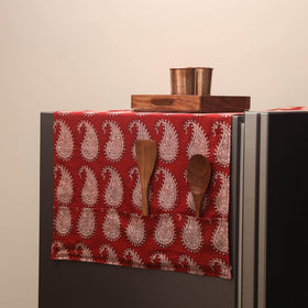 Handmade fridge top cover with multiple pockets 06