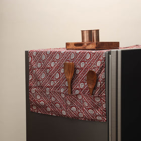 Handmade fridge top cover with multiple pockets 06