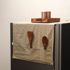 Handmade fridge top cover with multiple pockets 08