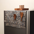 Handmade fridge top cover with multiple pockets 09