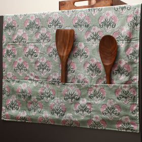 Handmade fridge top cover with multiple pockets 09