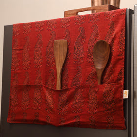 Handmade fridge top cover with multiple pockets 09