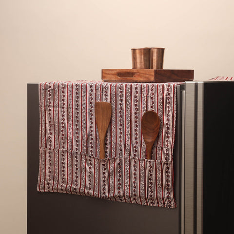 Handmade fridge top cover with multiple pockets 10