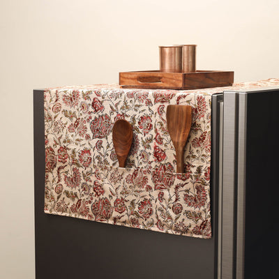 Handmade fridge top cover with multiple pockets 10