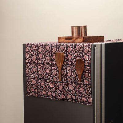 Handmade fridge top cover with multiple pockets 10