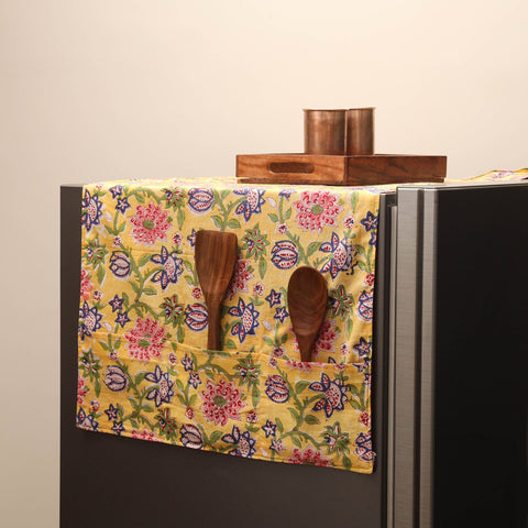 Handmade fridge top cover with multiple pockets 10