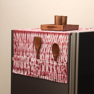 Handmade fridge top cover with multiple pockets 11