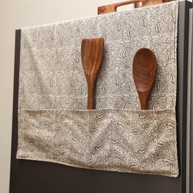 Handmade fridge top cover with multiple pockets 11