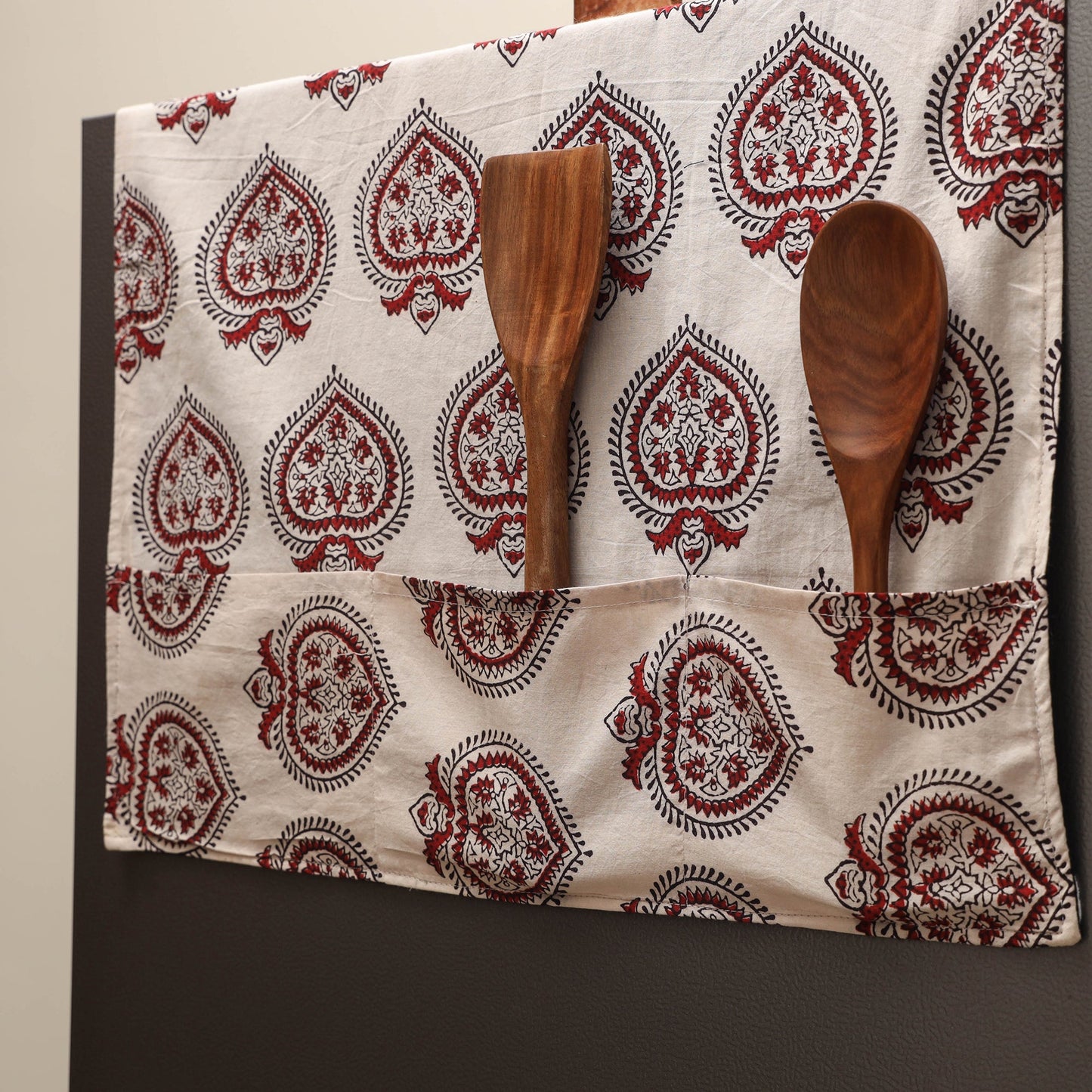 Handmade fridge top cover with multiple pockets 12