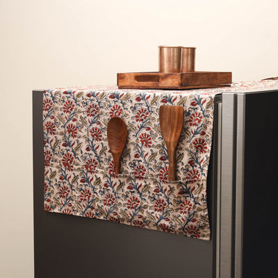 Handmade fridge top cover with multiple pockets 12