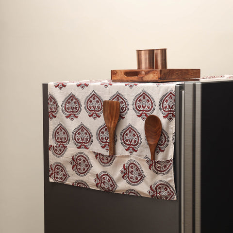 Handmade fridge top cover with multiple pockets 12